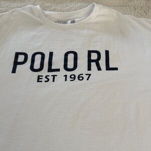 Polo by Ralph Lauren White Tee with Navy Print